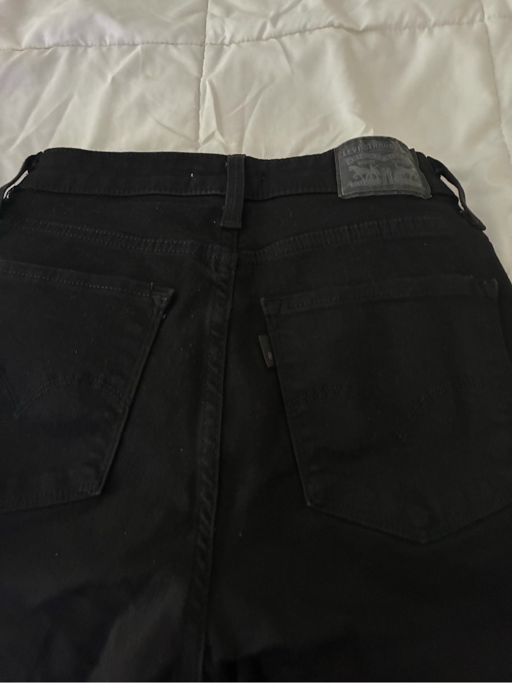 Levi's Black Slim Straight Men's Jeans - Back Pocket Detail